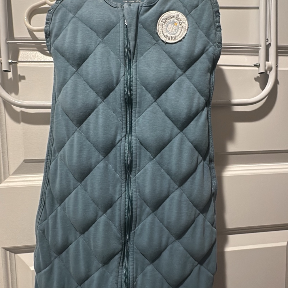 Quilted Sleeveless Vest in Blue